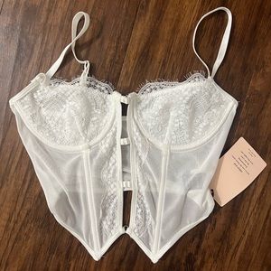 NWT White corset top